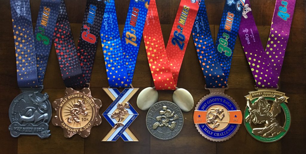 dopey challenge medallas maraton disney